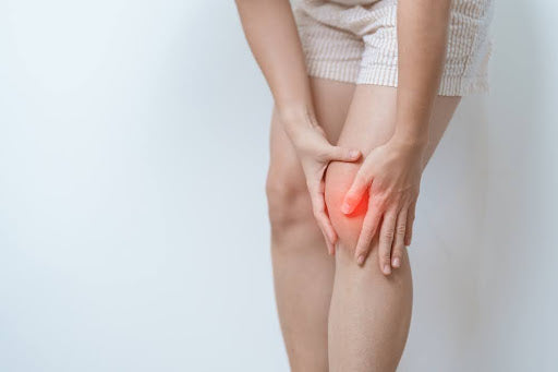 A young adult with arthritis in the knee.