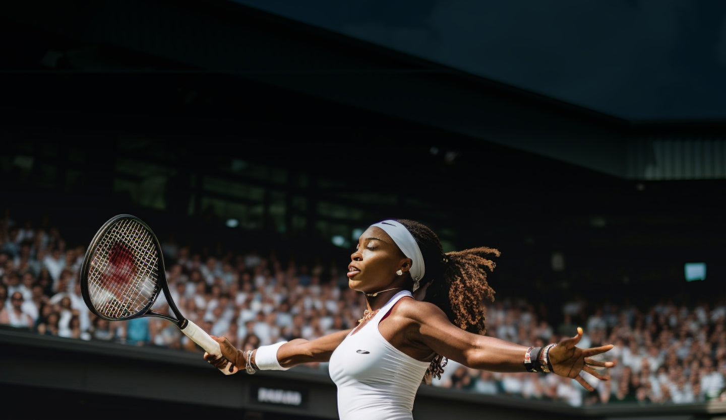 A tennis player wearing Thermo™recovery wear in a match.