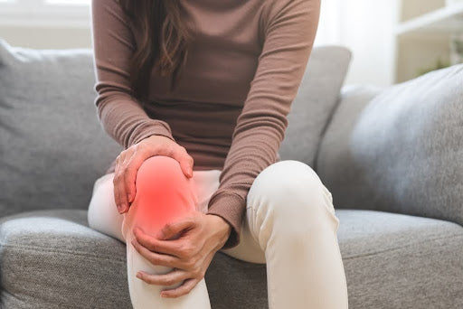 A woman suffering from joint disease.