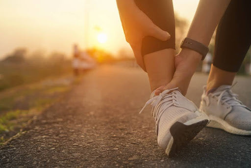 A person ready to start ankle mobility exercises.